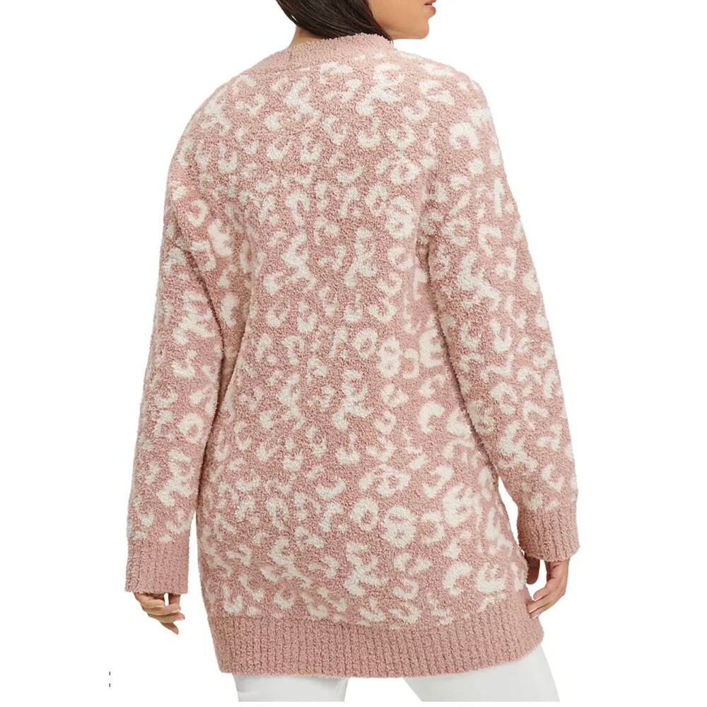 NWT UGG Joselyn Leopard Print Fuzzy Cardigan Sz M… - image 2